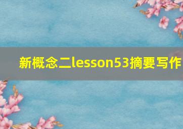 新概念二lesson53摘要写作