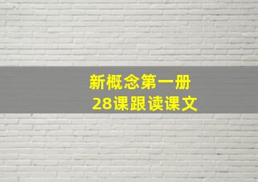 新概念第一册28课跟读课文