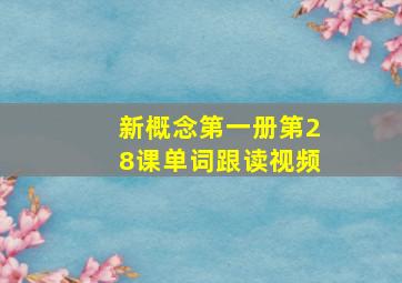 新概念第一册第28课单词跟读视频