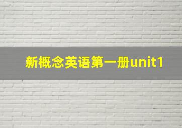 新概念英语第一册unit1