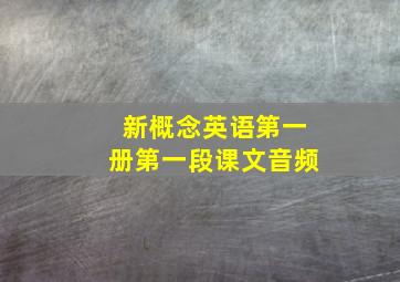 新概念英语第一册第一段课文音频