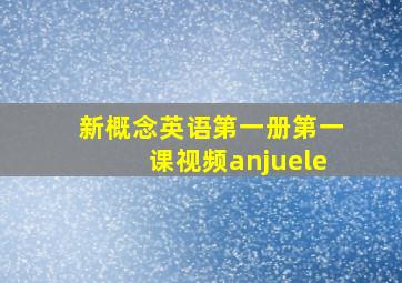 新概念英语第一册第一课视频anjuele