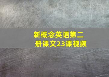 新概念英语第二册课文23课视频