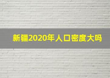 新疆2020年人口密度大吗