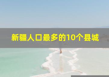 新疆人口最多的10个县城