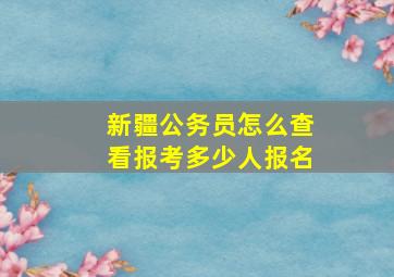 新疆公务员怎么查看报考多少人报名