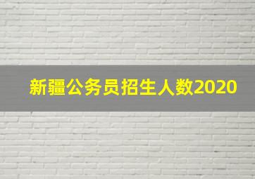 新疆公务员招生人数2020