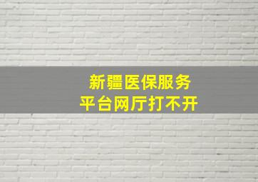 新疆医保服务平台网厅打不开