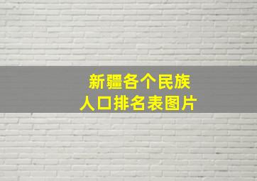 新疆各个民族人口排名表图片