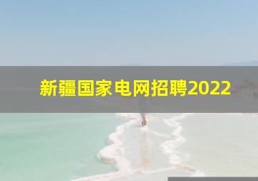 新疆国家电网招聘2022