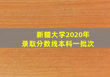 新疆大学2020年录取分数线本科一批次