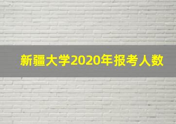 新疆大学2020年报考人数