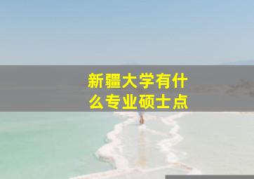 新疆大学有什么专业硕士点