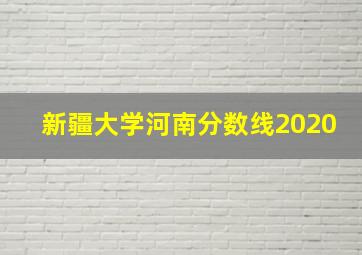 新疆大学河南分数线2020