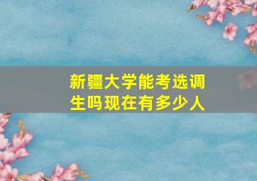 新疆大学能考选调生吗现在有多少人