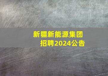 新疆新能源集团招聘2024公告