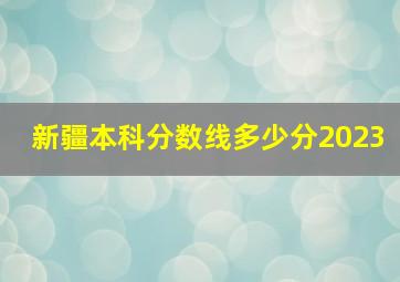 新疆本科分数线多少分2023