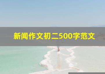 新闻作文初二500字范文