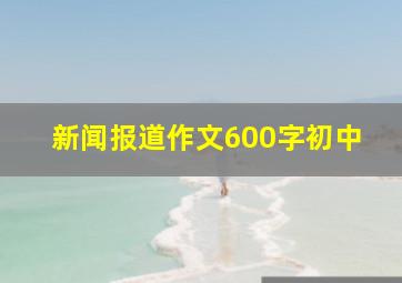 新闻报道作文600字初中