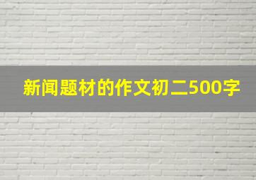 新闻题材的作文初二500字