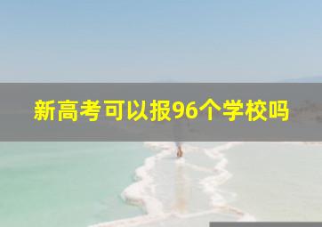 新高考可以报96个学校吗