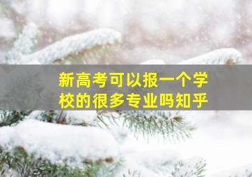 新高考可以报一个学校的很多专业吗知乎