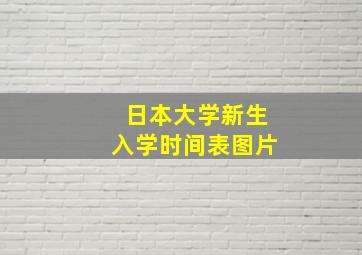 日本大学新生入学时间表图片