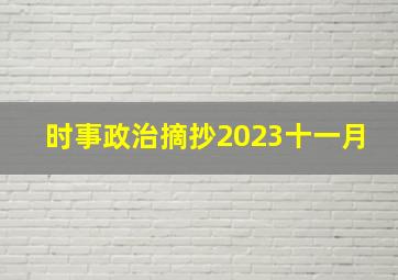 时事政治摘抄2023十一月