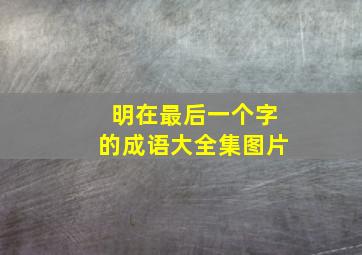 明在最后一个字的成语大全集图片