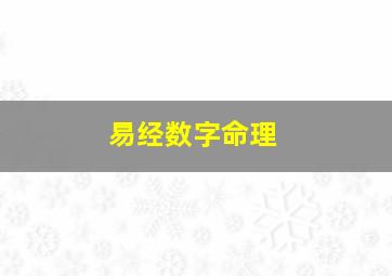 易经数字命理