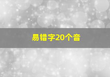 易错字20个音