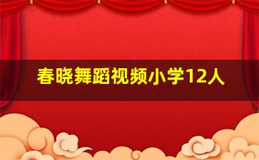 春晓舞蹈视频小学12人