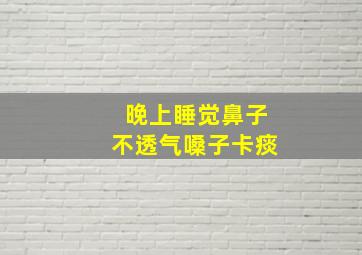 晚上睡觉鼻子不透气嗓子卡痰