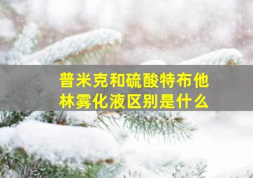 普米克和硫酸特布他林雾化液区别是什么