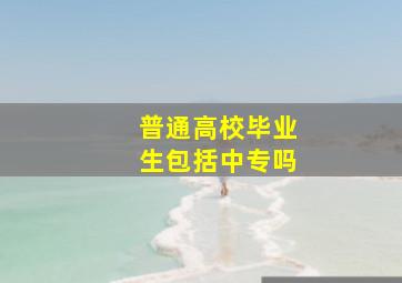 普通高校毕业生包括中专吗