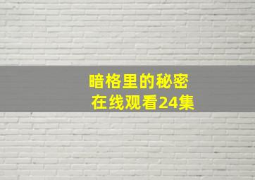 暗格里的秘密在线观看24集