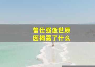 曾仕强逝世原因揭露了什么