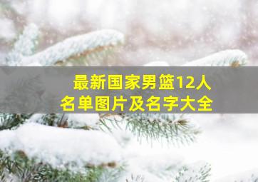 最新国家男篮12人名单图片及名字大全