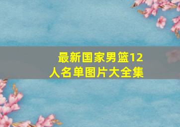 最新国家男篮12人名单图片大全集