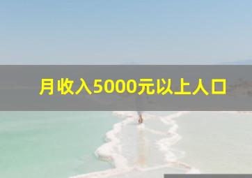 月收入5000元以上人口