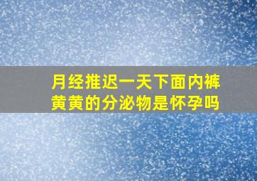 月经推迟一天下面内裤黄黄的分泌物是怀孕吗