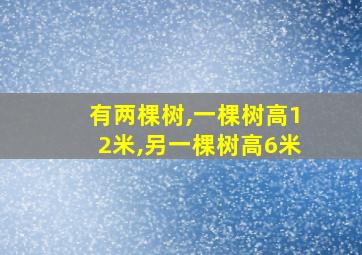 有两棵树,一棵树高12米,另一棵树高6米