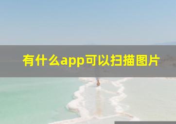 有什么app可以扫描图片