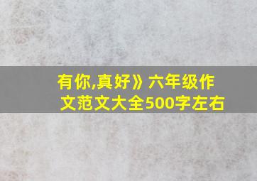 有你,真好》六年级作文范文大全500字左右