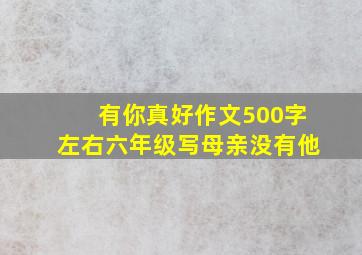 有你真好作文500字左右六年级写母亲没有他