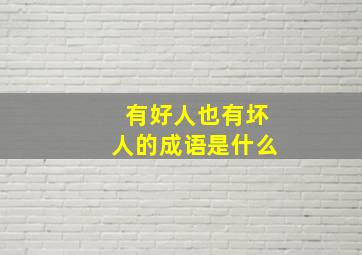 有好人也有坏人的成语是什么