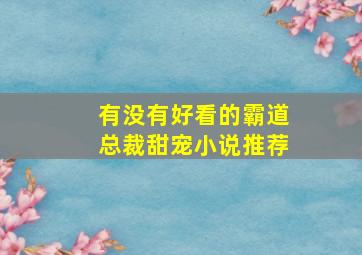 有没有好看的霸道总裁甜宠小说推荐