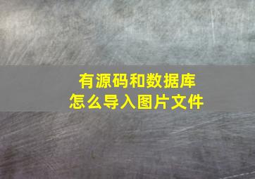 有源码和数据库怎么导入图片文件