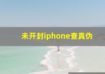 未开封iphone查真伪