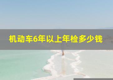 机动车6年以上年检多少钱